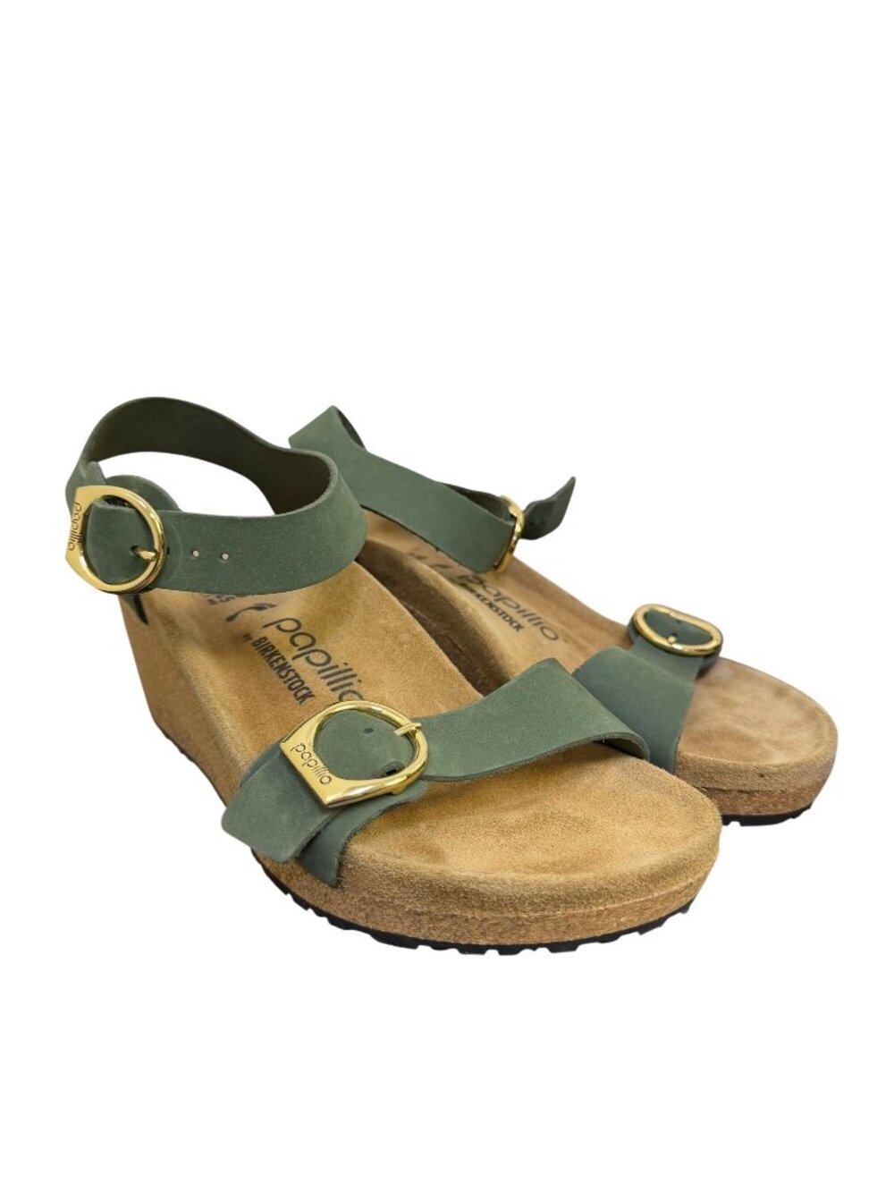 Birkenstock Papillio Wedge Sandal Green Size 7.5